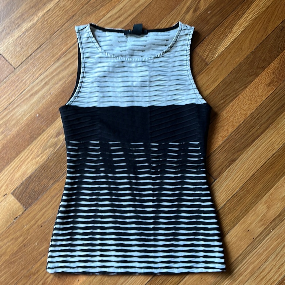 WHBM black and white tank xs